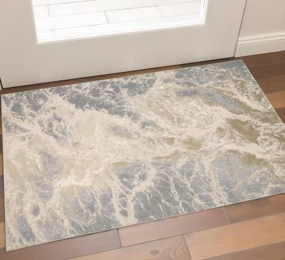 2′ X 3′ Ivory Tan And Gray Abstract Area Rug