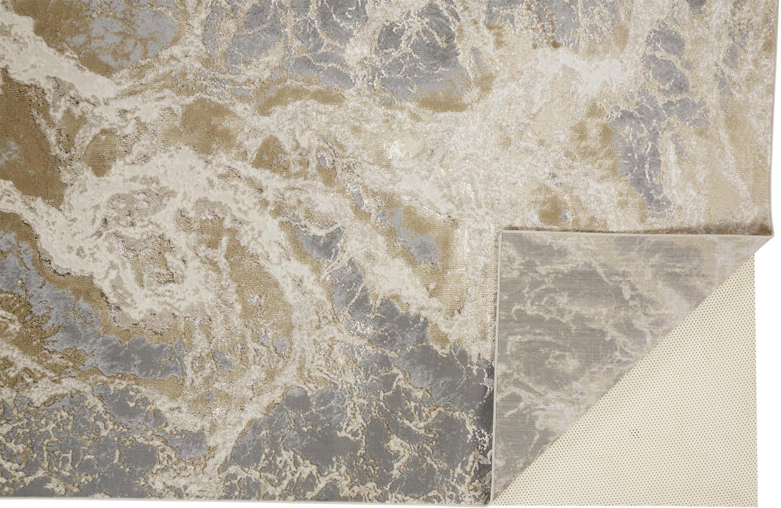 2′ X 3′ Ivory Tan And Gray Abstract Area Rug
