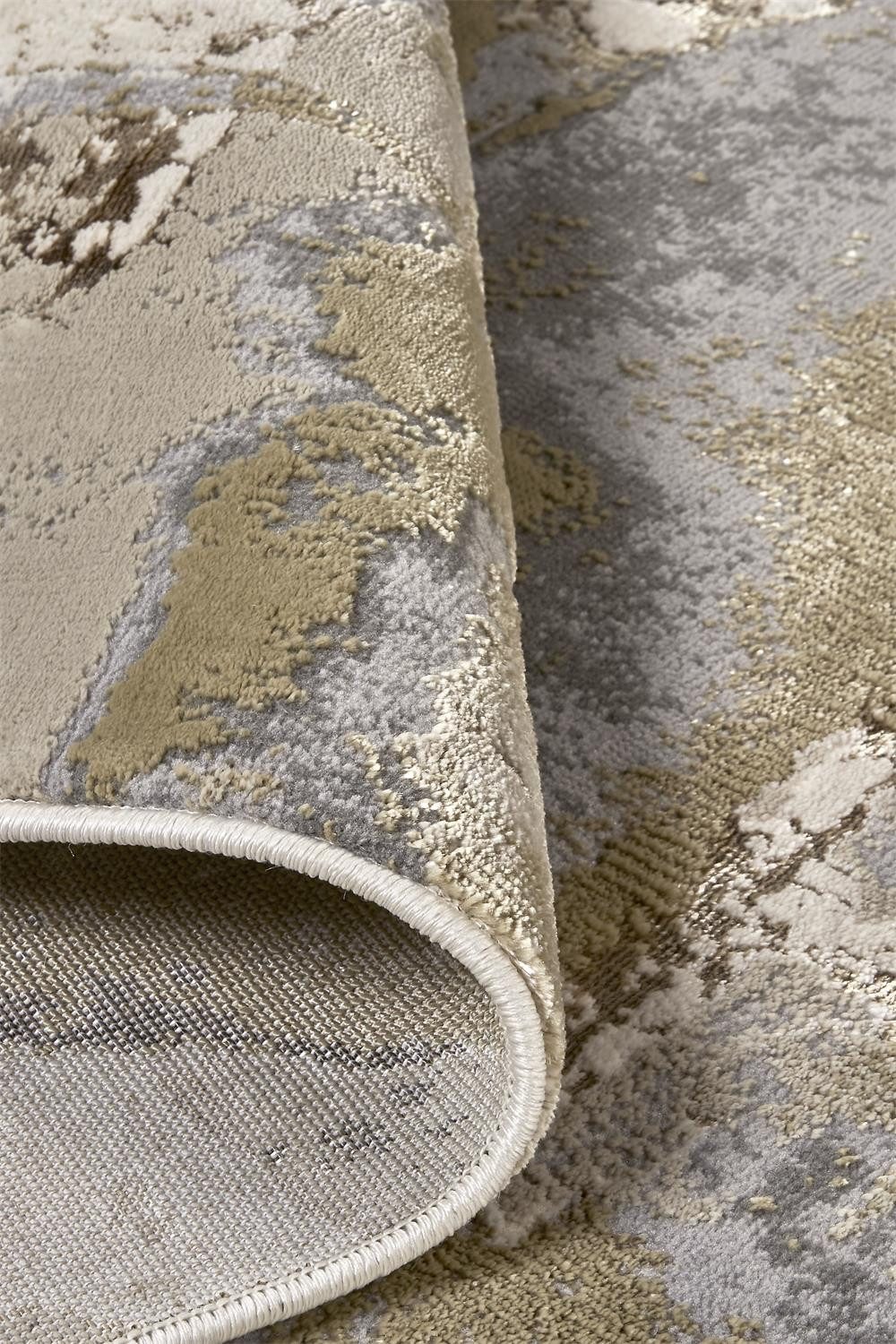 2′ X 3′ Ivory Brown And Gray Abstract Area Rug