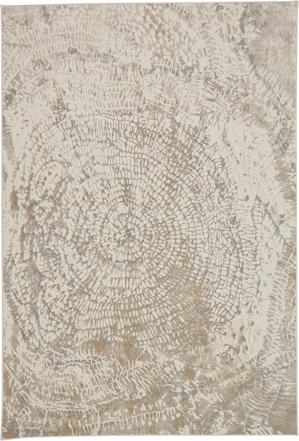 2′ X 3′ Gray Ivory And Tan Abstract Area Rug