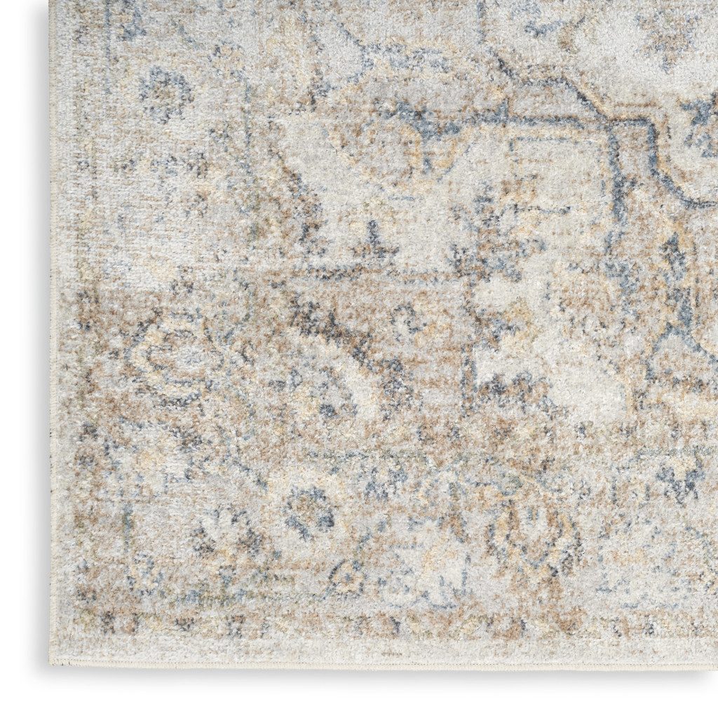 9′ X 12′ Gray Oriental Power Loom Area Rug