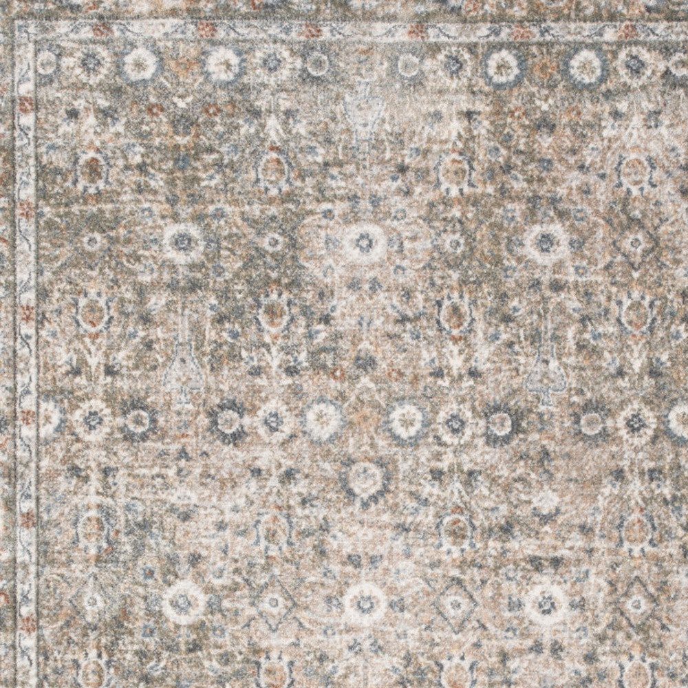 9′ X 12′ Gray Oriental Power Loom Area Rug II