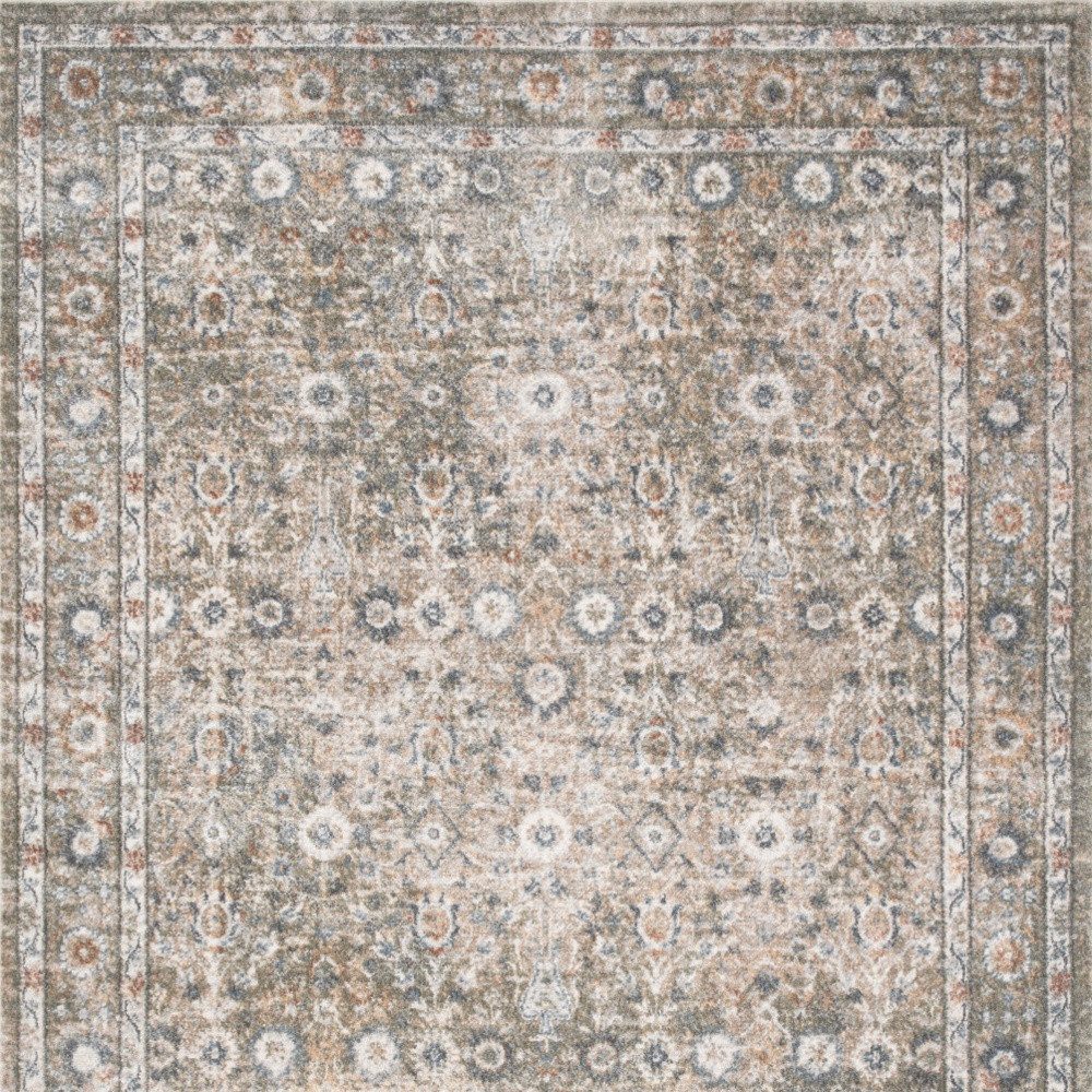9′ X 12′ Gray Oriental Power Loom Area Rug II