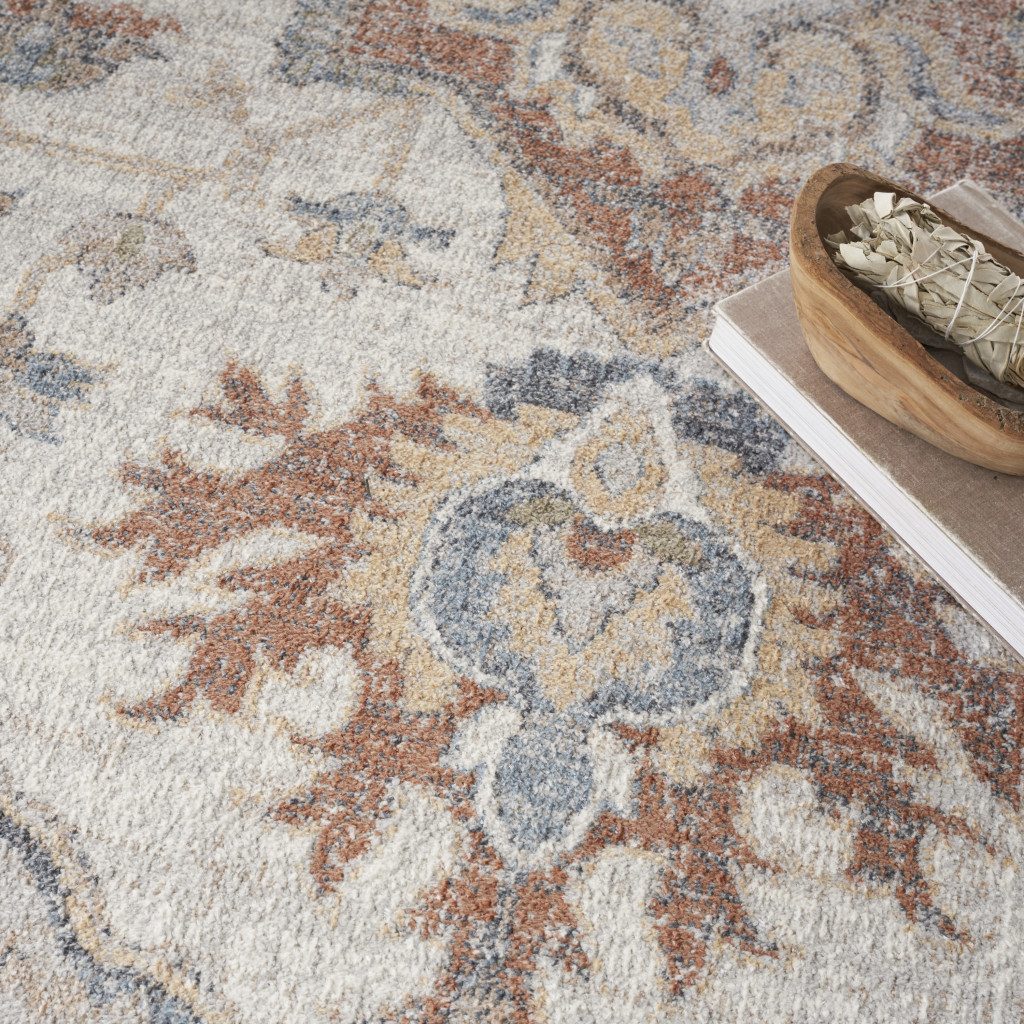 9′ X 12′ Gray Oriental Power Loom Area Rug II