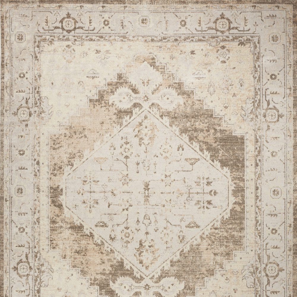5′ X 7′ Sage Oriental Distressed Washable Area Rug