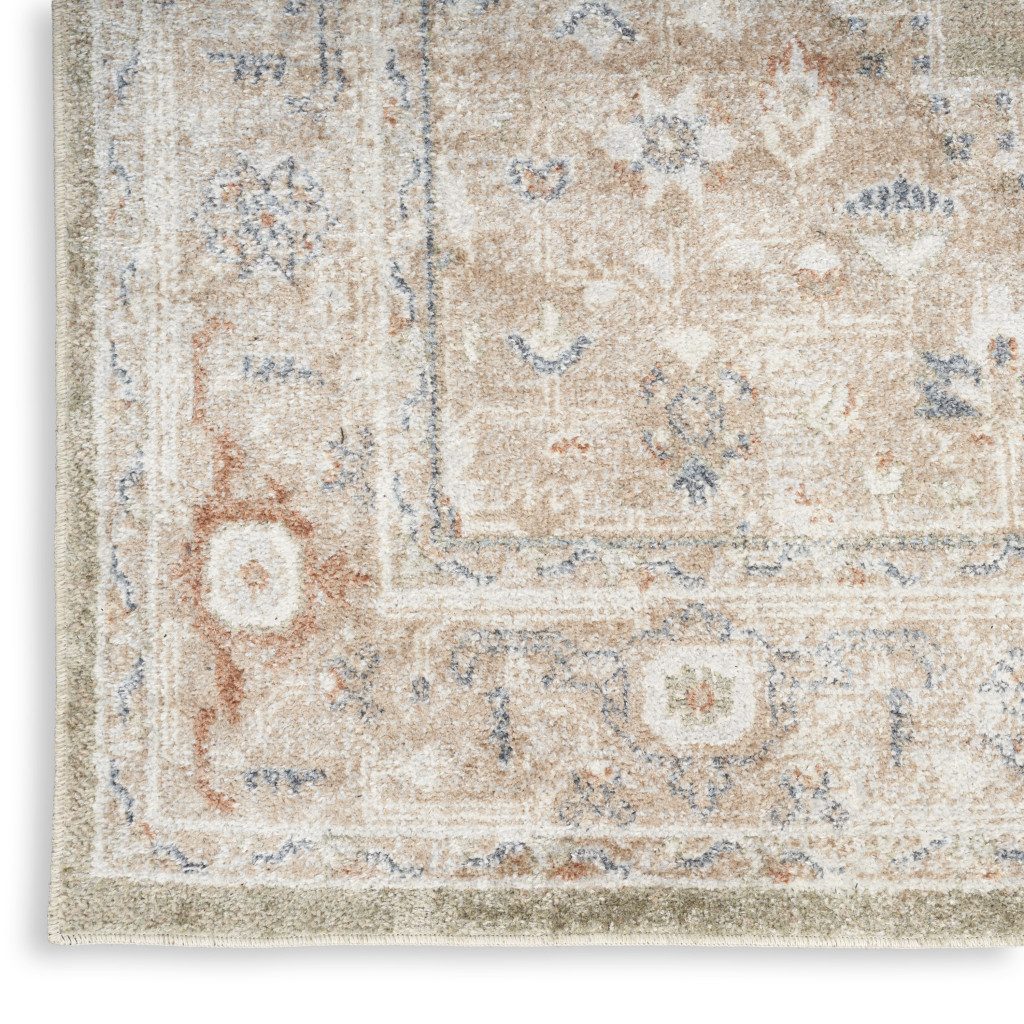 5′ X 7′ Sage Oriental Distressed Washable Area Rug
