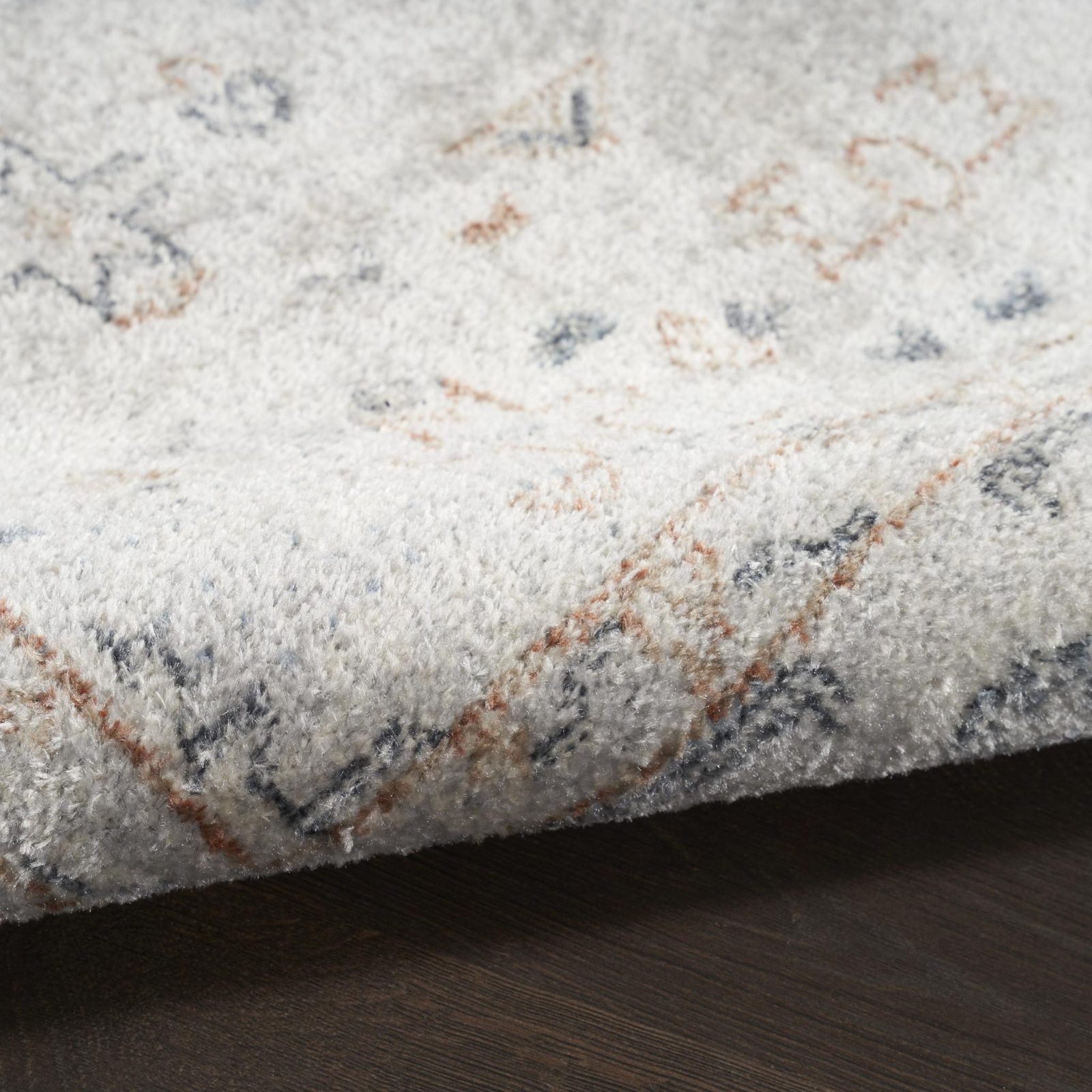 5′ X 7′ Light Blue Distressed Oriental Washable Area Rug