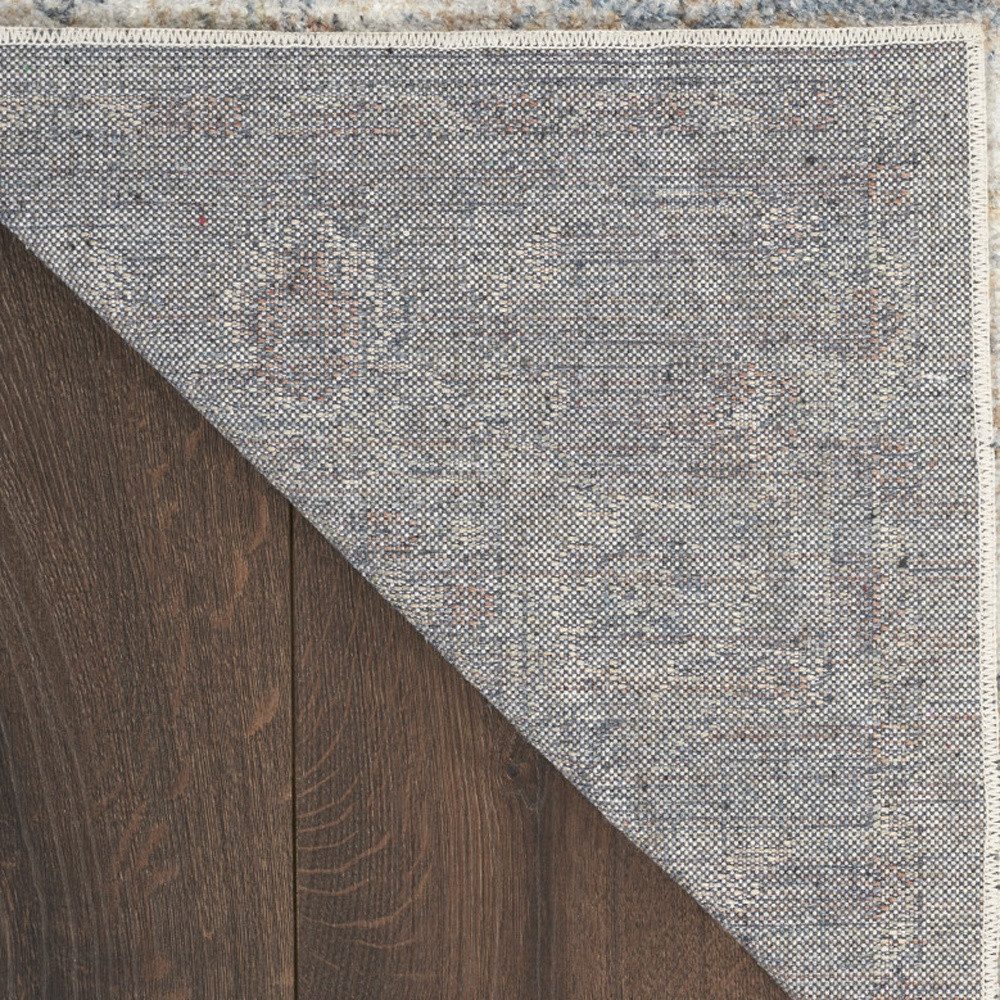 8′ X 10′ Light Blue Oriental Distressed Washable Area Rug