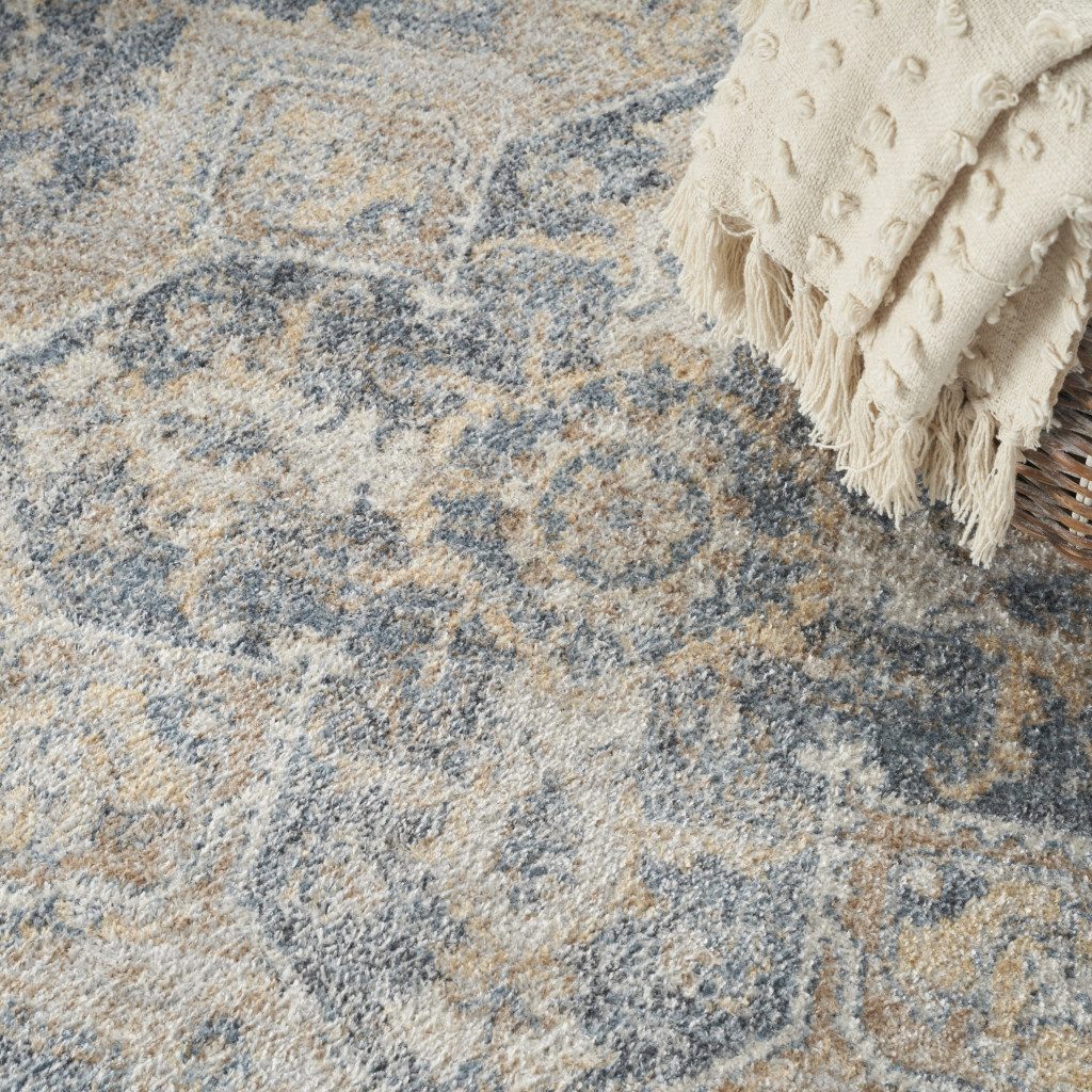4′ X 6′ Gray Oriental Washable Area Rug