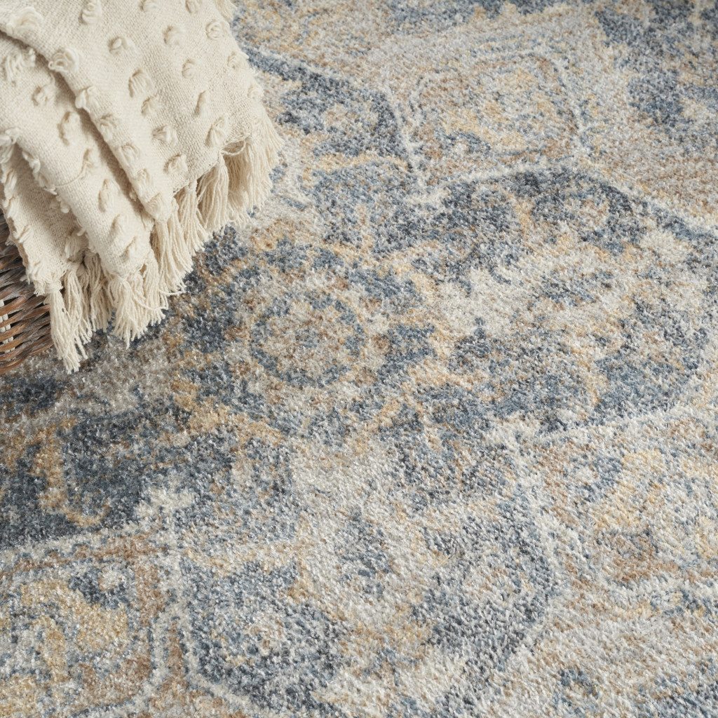 7′ X 9′ Gray Oriental Washable Area Rug II