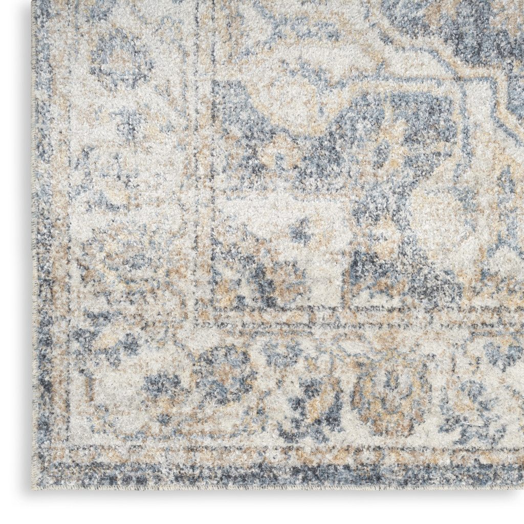 5′ X 7′ Gray Oriental Washable Area Rug