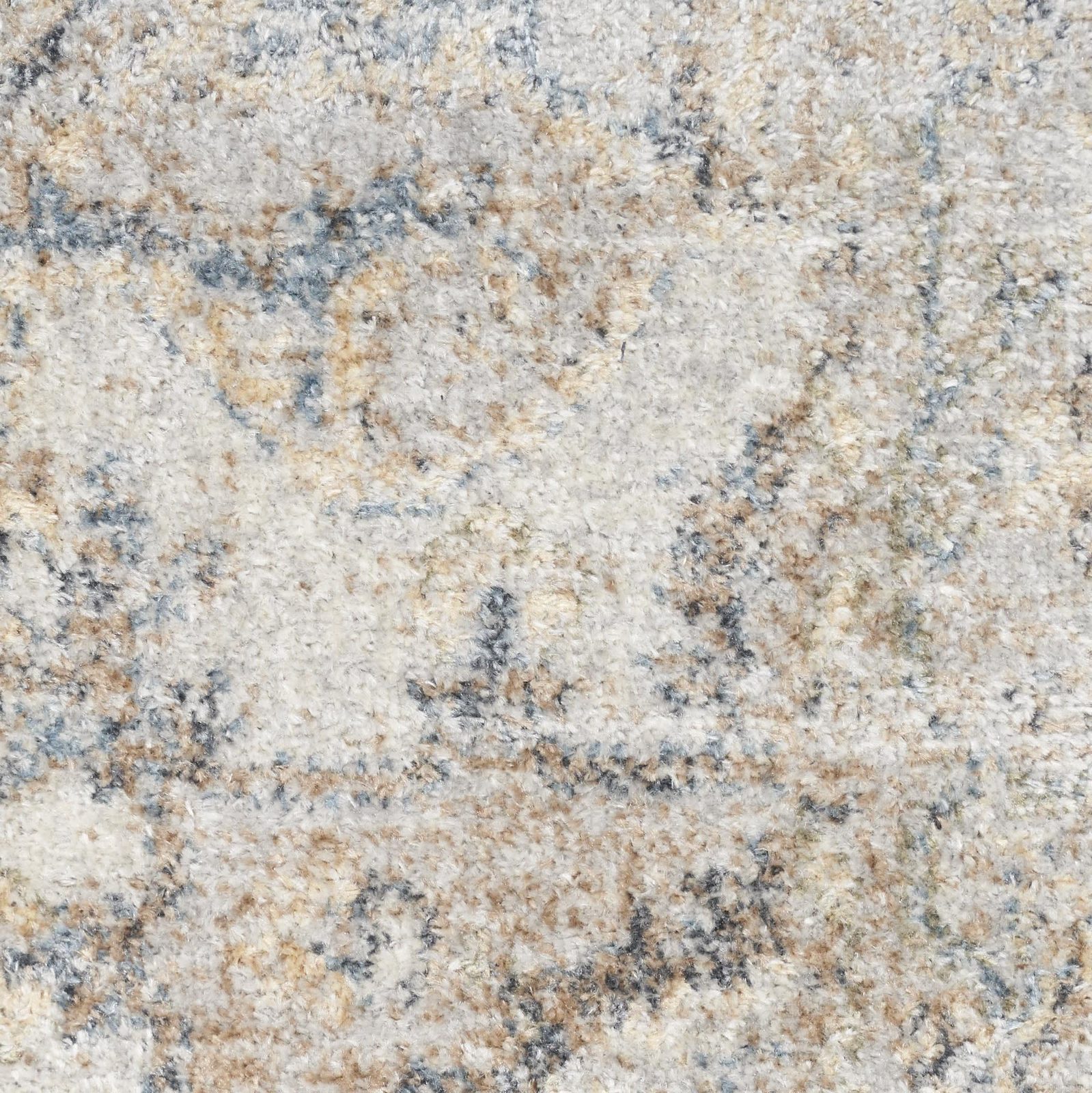 7′ X 9′ Silver Oriental Washable Area Rug
