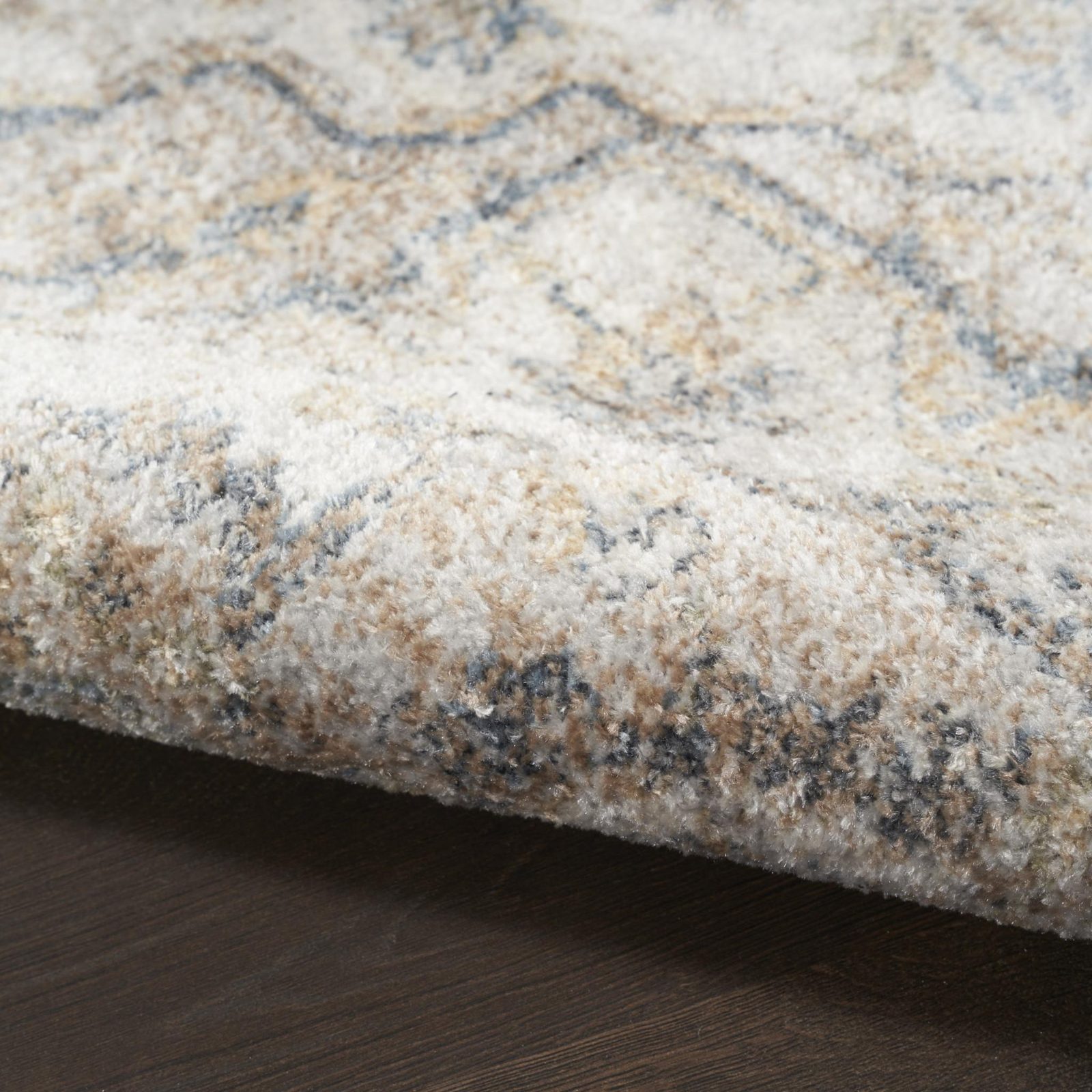 7′ X 9′ Silver Oriental Washable Area Rug
