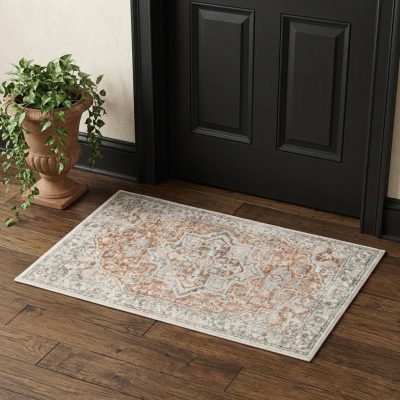 3′ × 5′ Gold Oriental Washable Area Rug