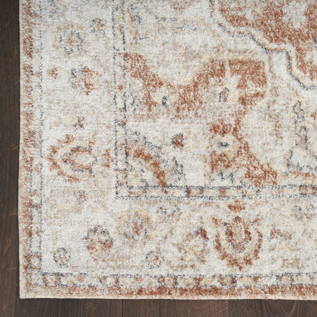 3′ X 5′ Gold Oriental Washable Area Rug