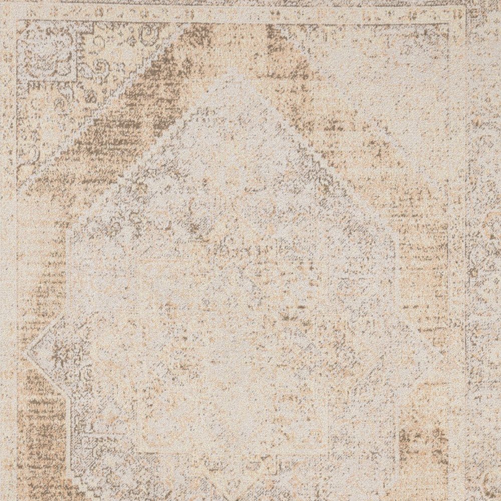 8′ X 10′ Beige Oriental Power Loom Washable Area Rug
