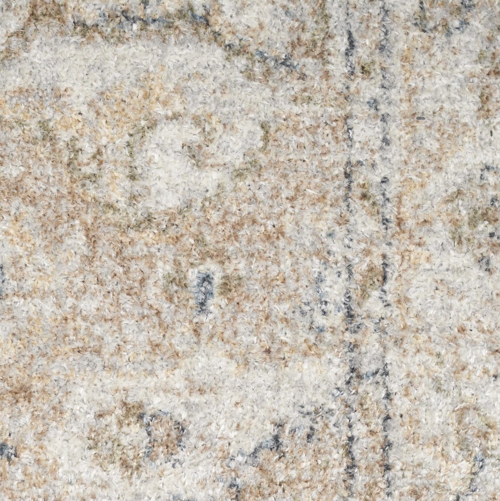 7′ X 9′ Beige Oriental Washable Area Rug