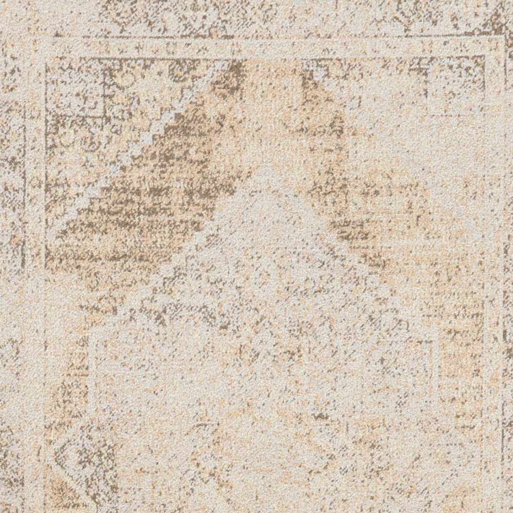 5′ X 7′ Beige Oriental Washable Area Rug