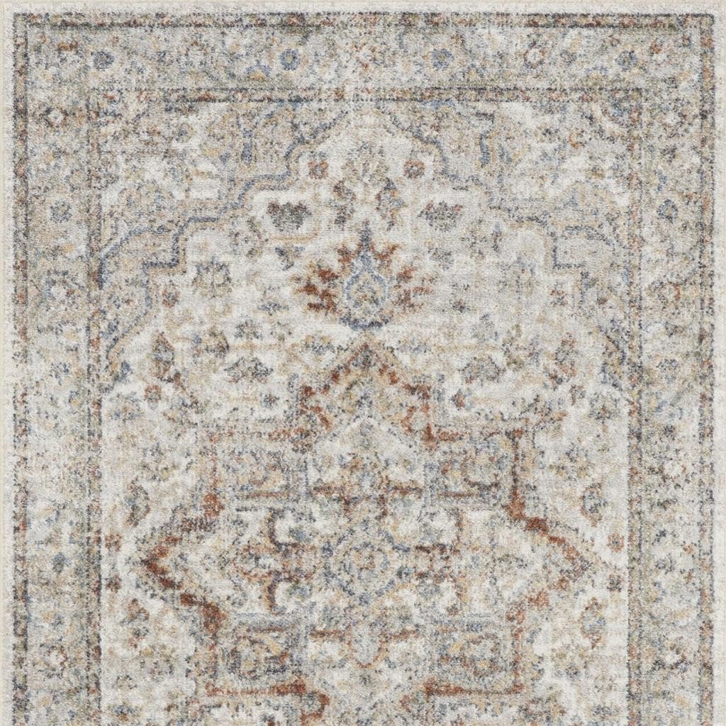 3′ X 5′ Gray Oriental Power Loom Washable Area Rug