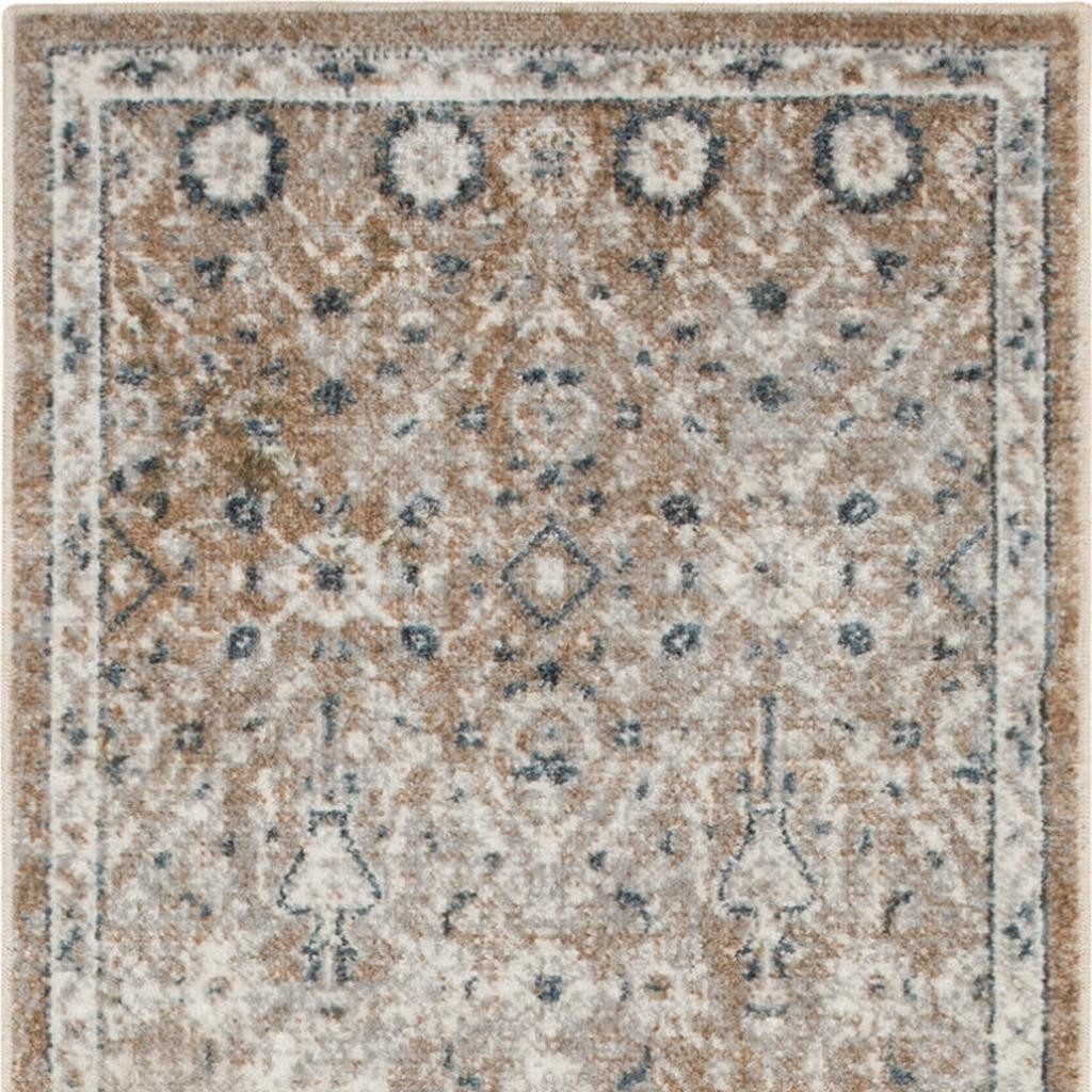 7′ X 9′ Gray Oriental Washable Area Rug