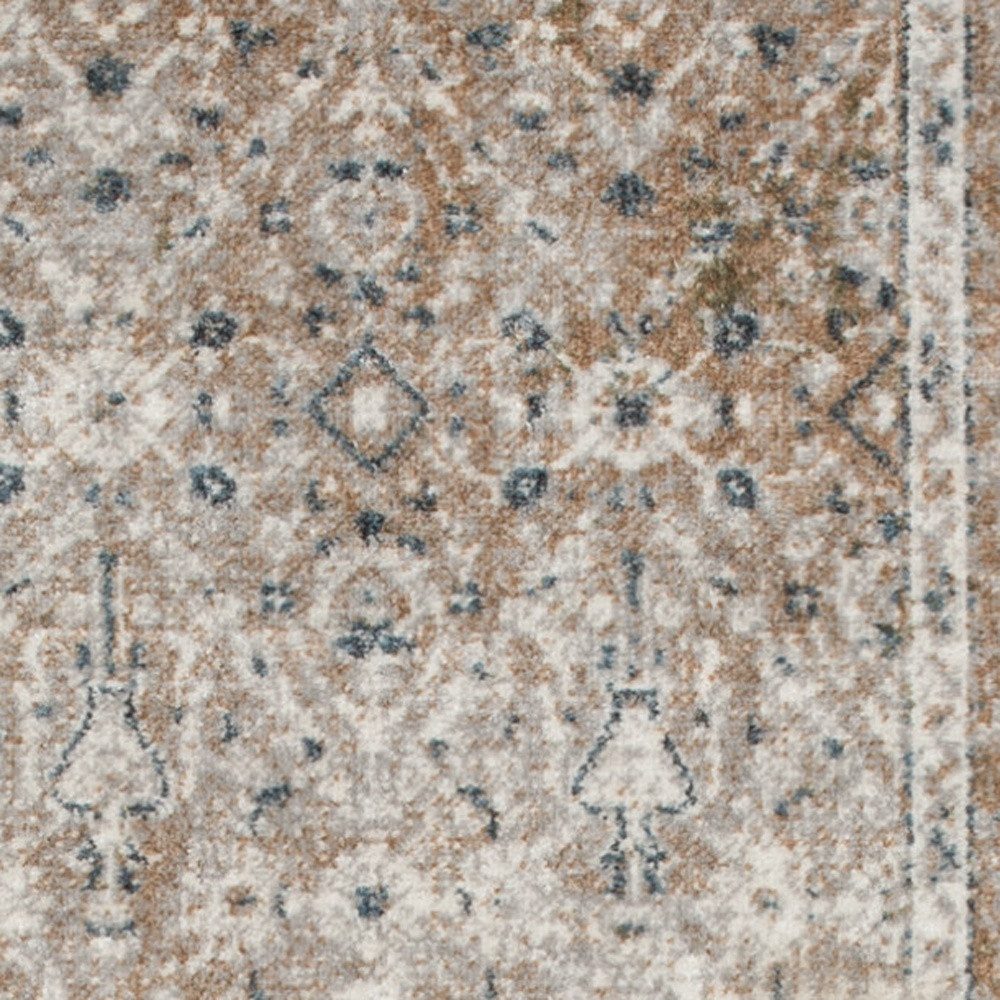 7′ X 9′ Gray Oriental Washable Area Rug