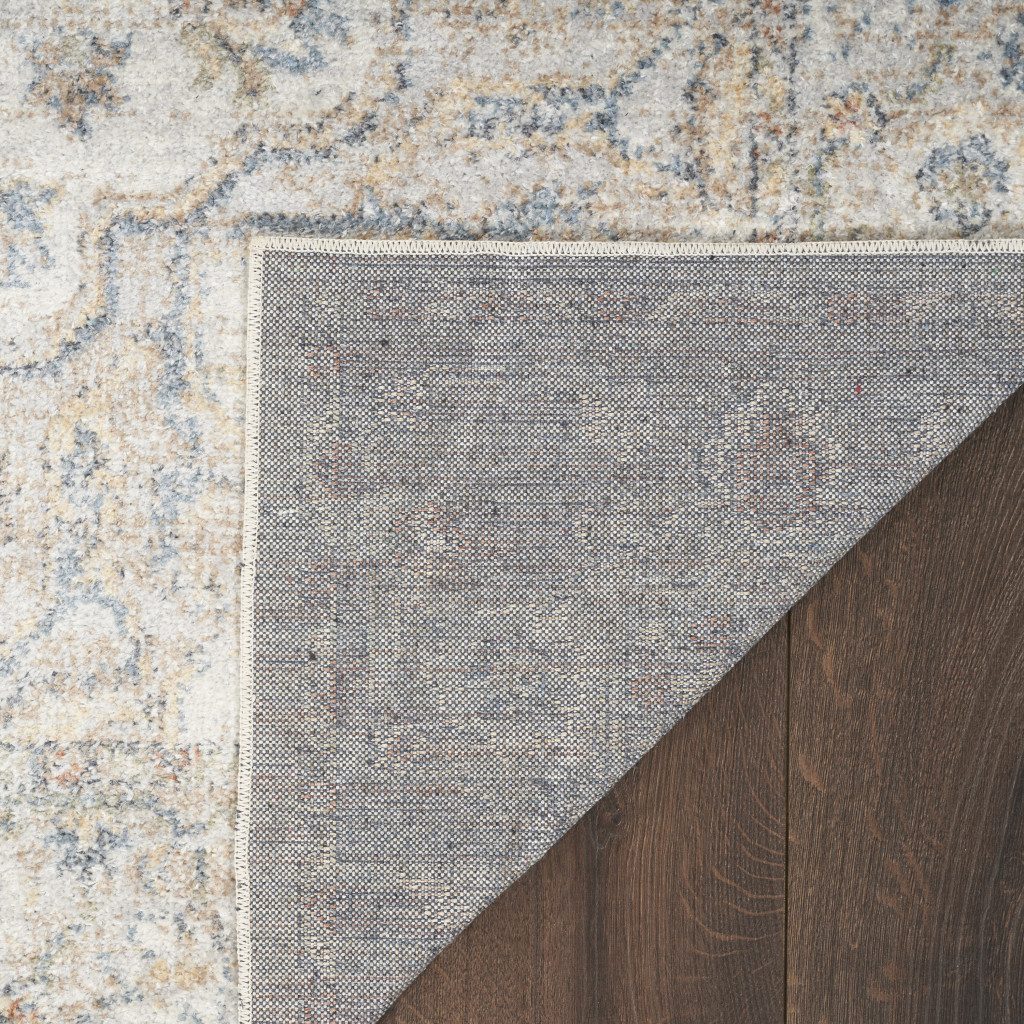 7′ X 9′ Gray Oriental Washable Area Rug