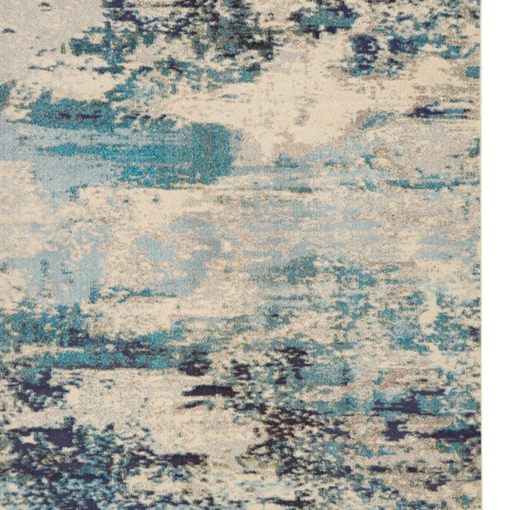 9′ X 12′ Ivory Abstract Power Loom Area Rug