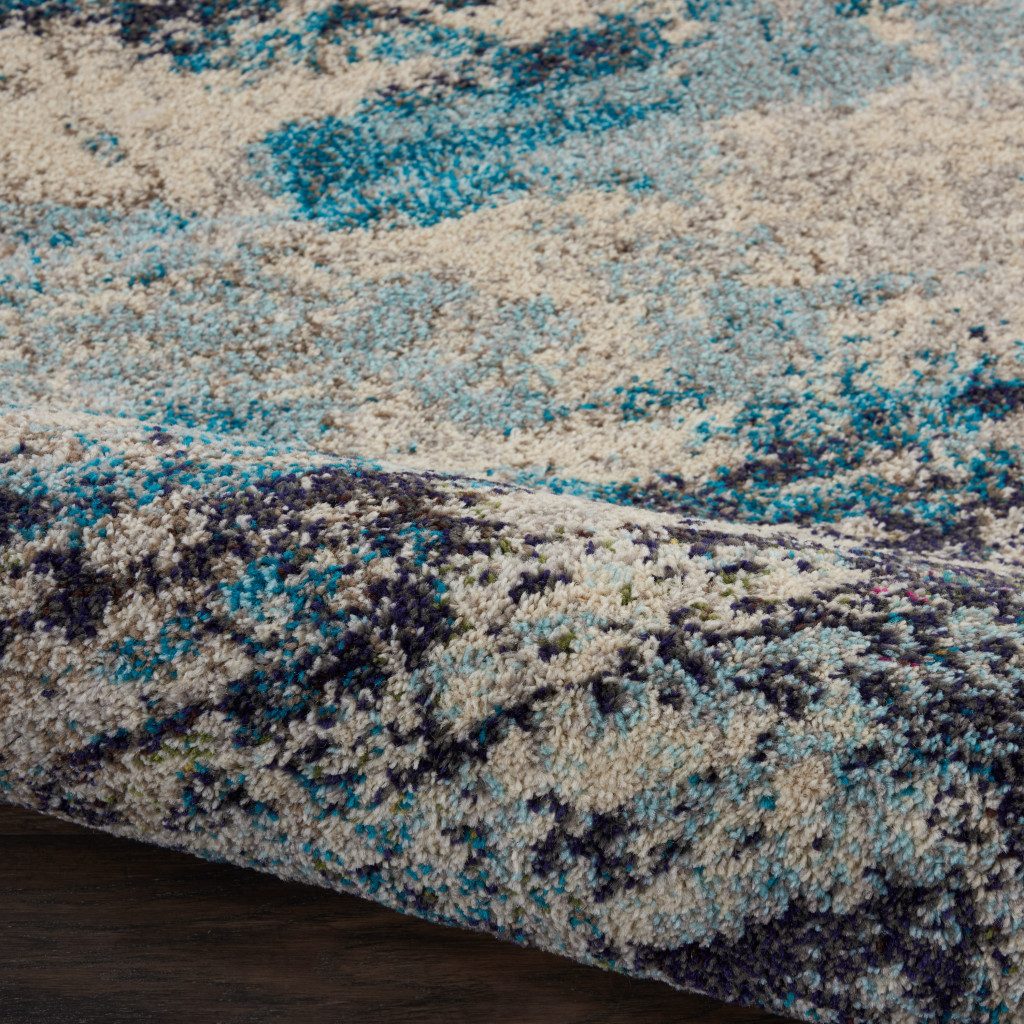 9′ X 12′ Ivory Abstract Power Loom Area Rug