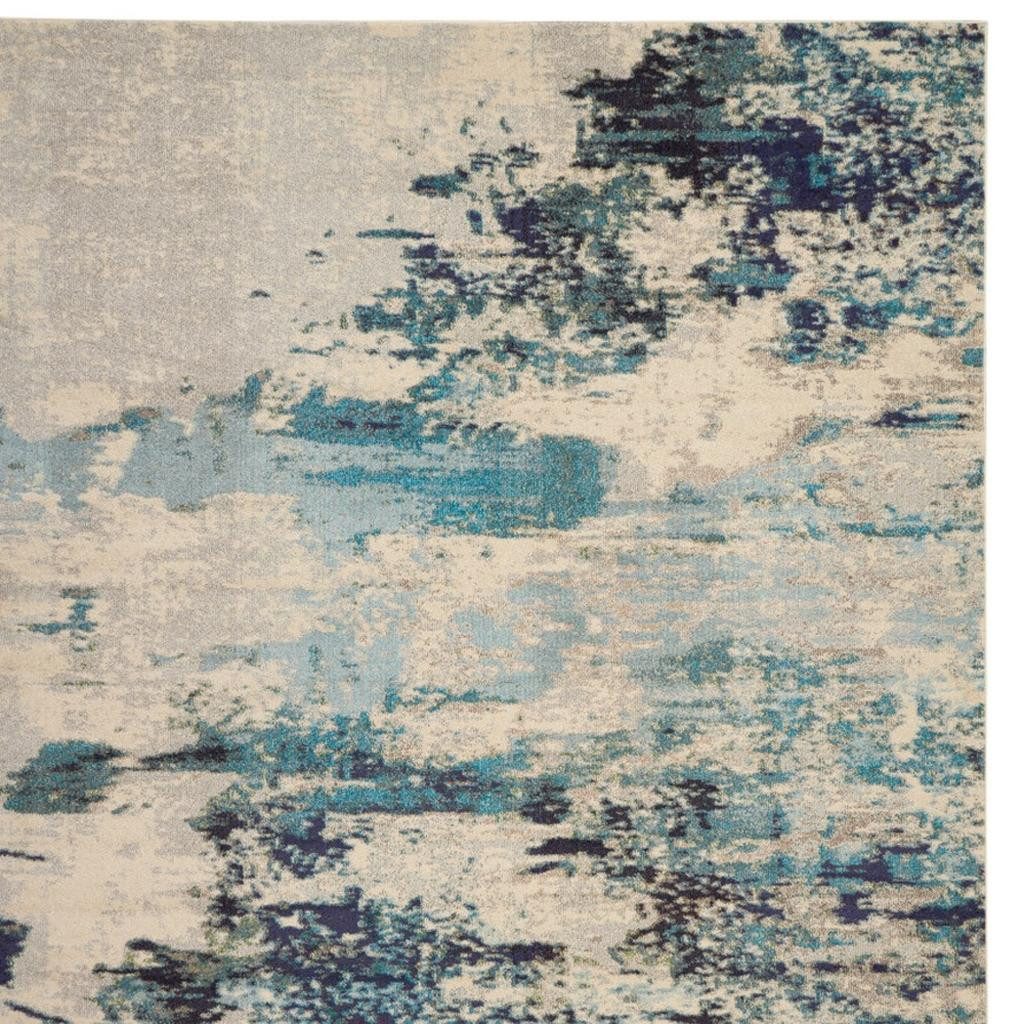 10′ X 14′ Ivory Abstract Power Loom Area Rug
