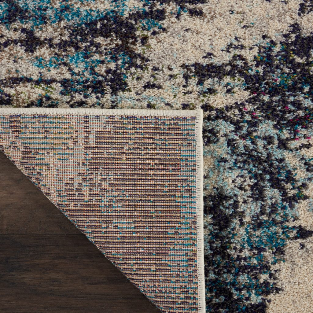 8′ X 11′ Ivory Abstract Power Loom Area Rug