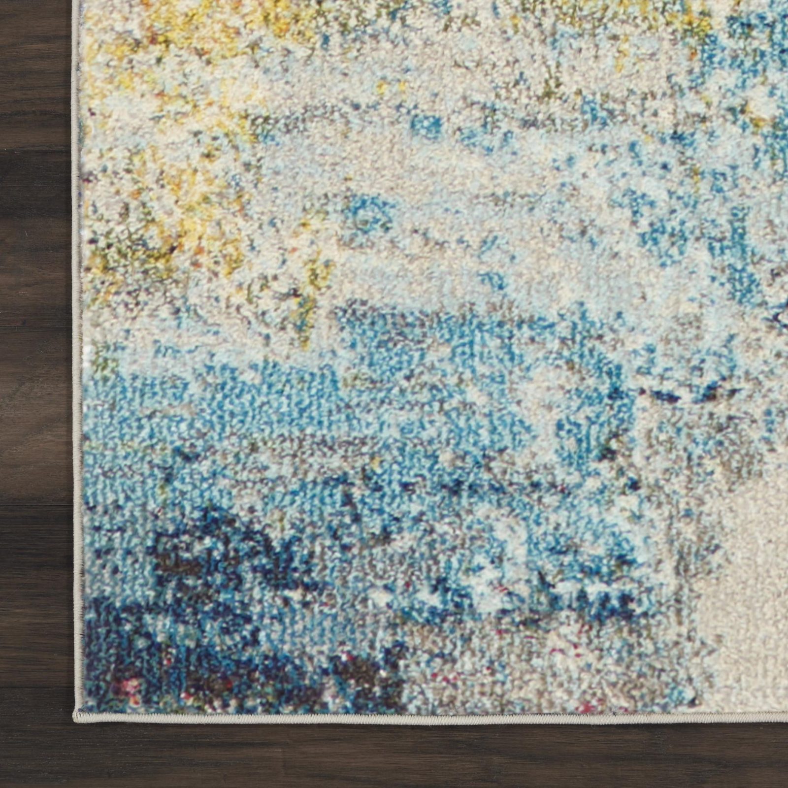 10′ X 14′ Blue and Gray Abstract Area Rug