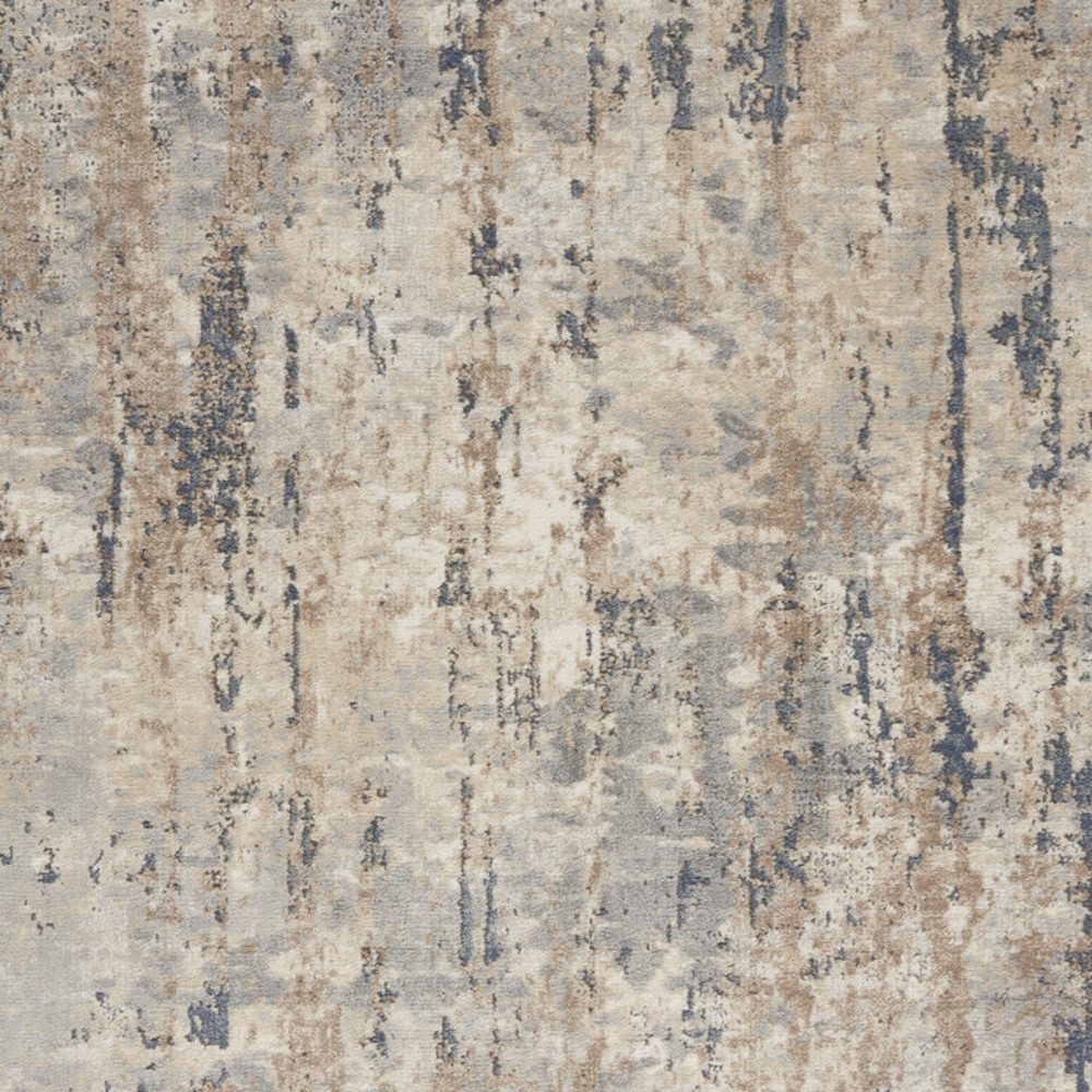 6′ X 9′ Beige Abstract Power Loom Area Rug