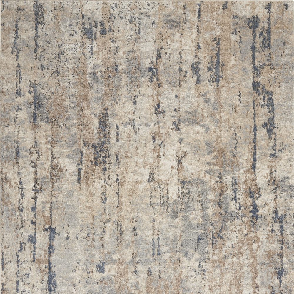 6′ X 9′ Beige Abstract Power Loom Area Rug