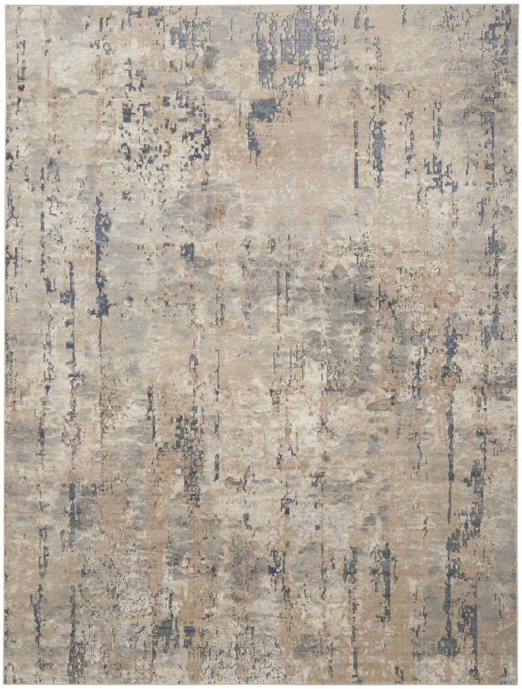 8′ X 10′ Beige Abstract Power Loom Area Rug