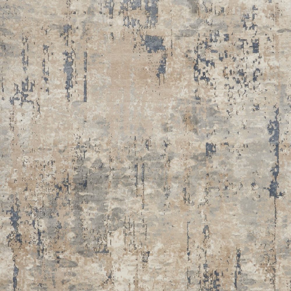 8′ X 10′ Beige Abstract Power Loom Area Rug