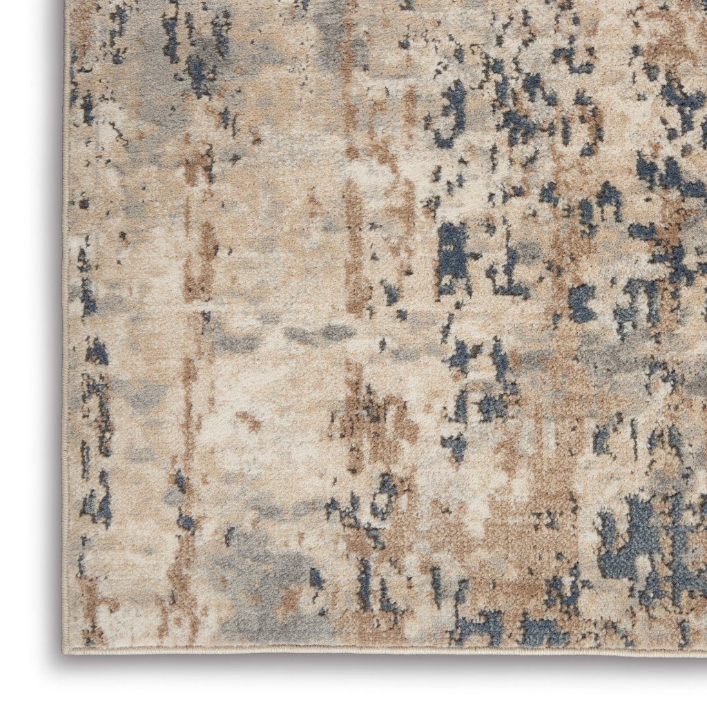 8′ X 10′ Beige Abstract Power Loom Area Rug