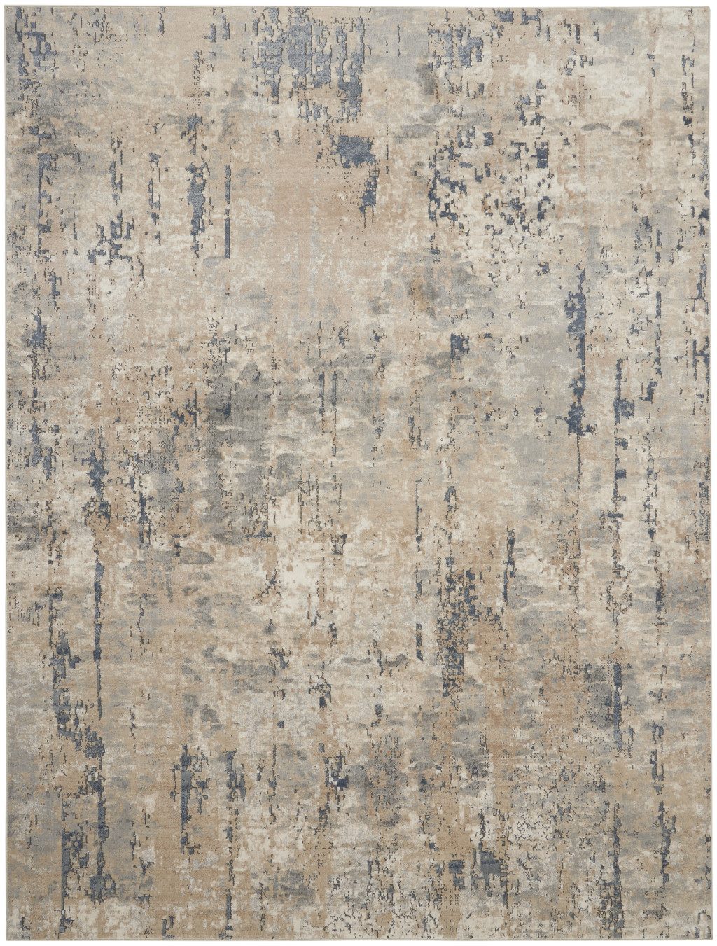 10′ X 14′ Beige Abstract Power Loom Area Rug