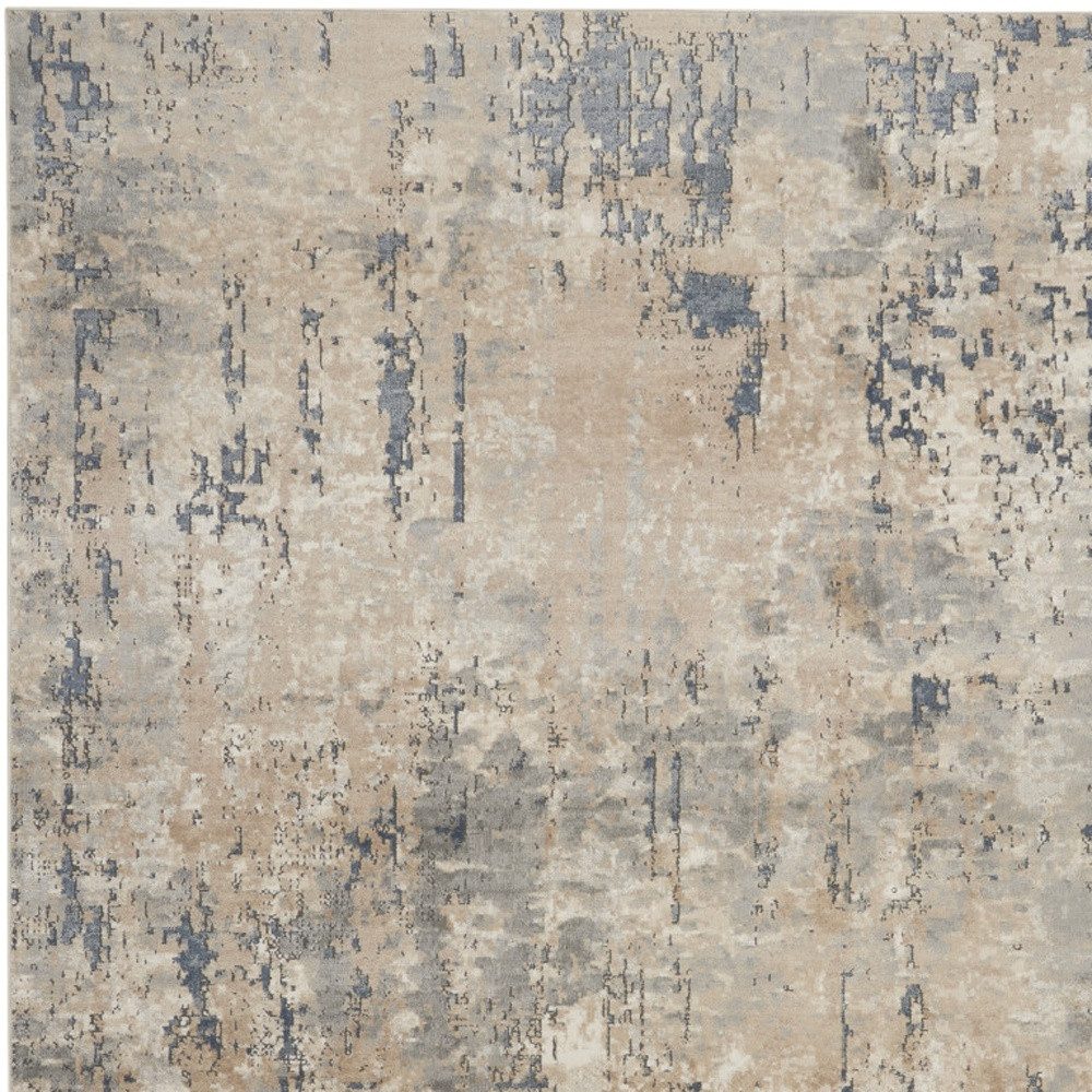 10′ X 14′ Beige Abstract Power Loom Area Rug