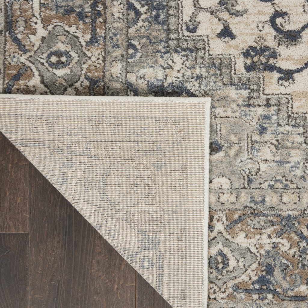 6′ X 9′ Ivory Floral Power Loom Area Rug II