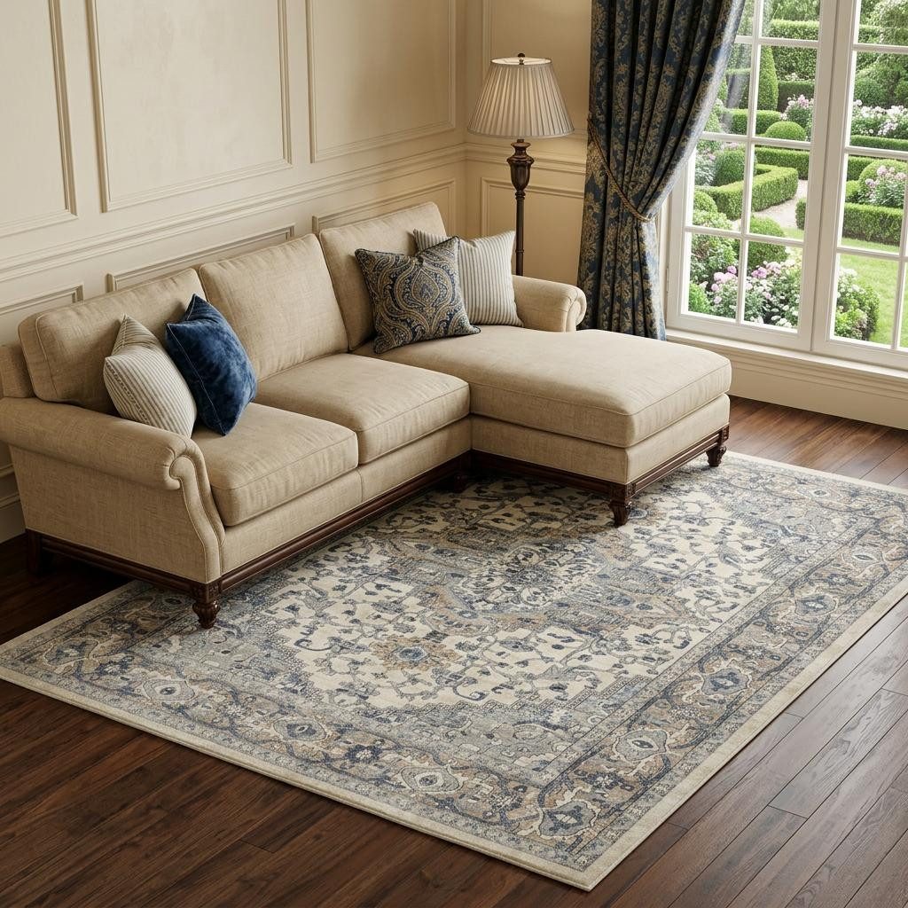 10′ X 14′ Ivory Floral Area Rug II