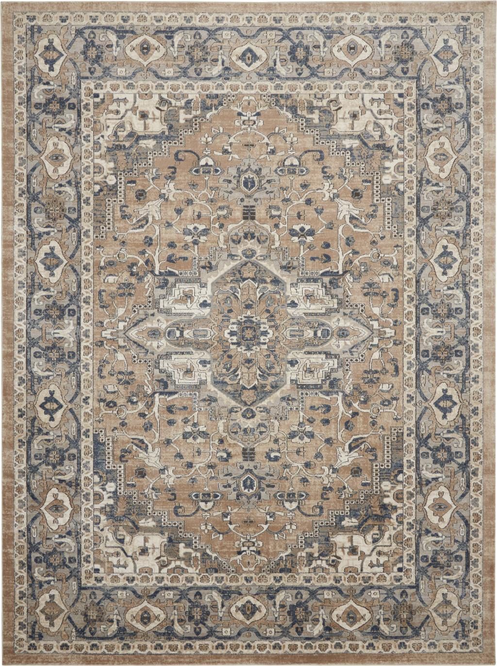 9′ X 12′ Ivory Floral Power Loom Area Rug II