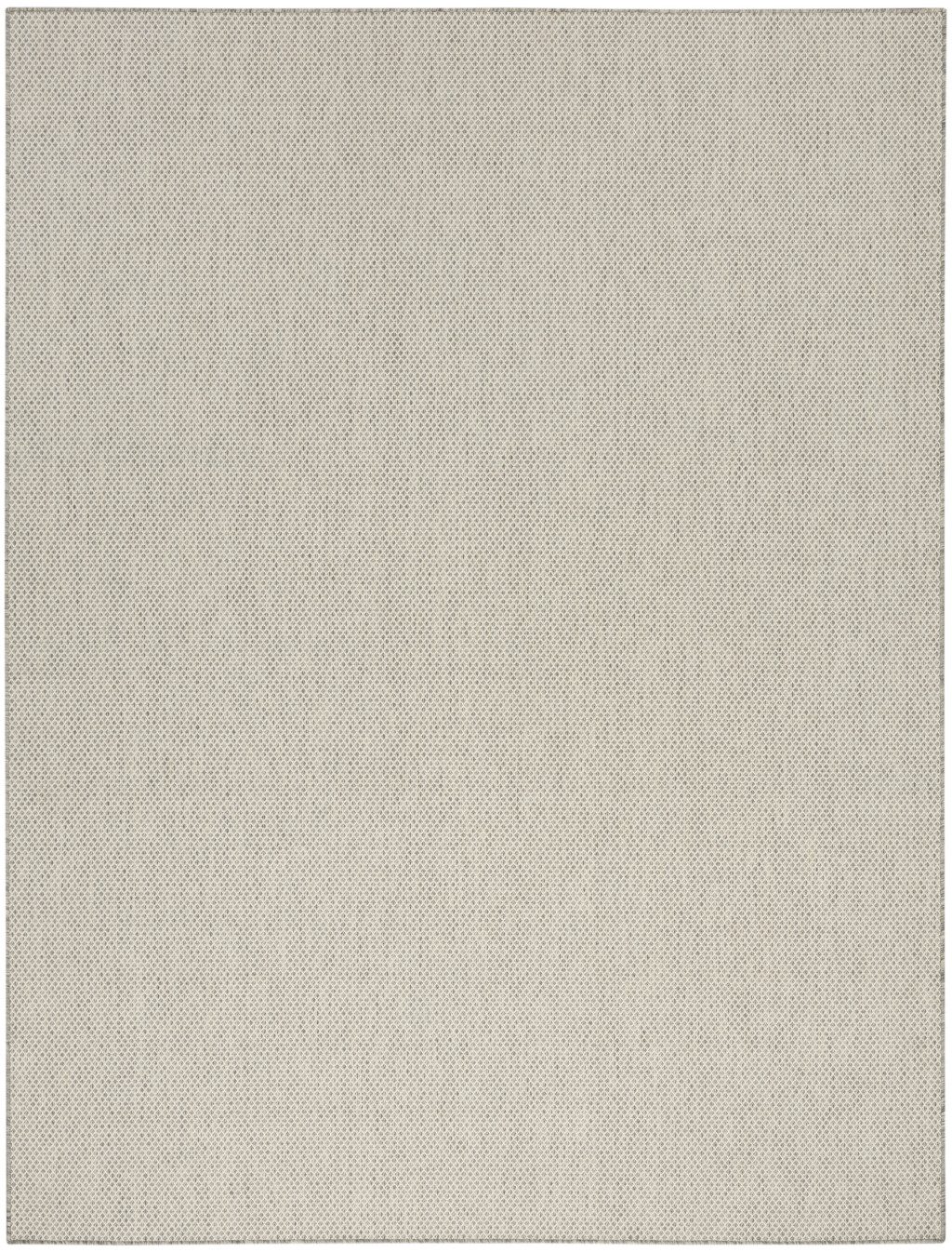 10′ X 14′ Ivory and Silver Indoor Outdoor Area Rug
