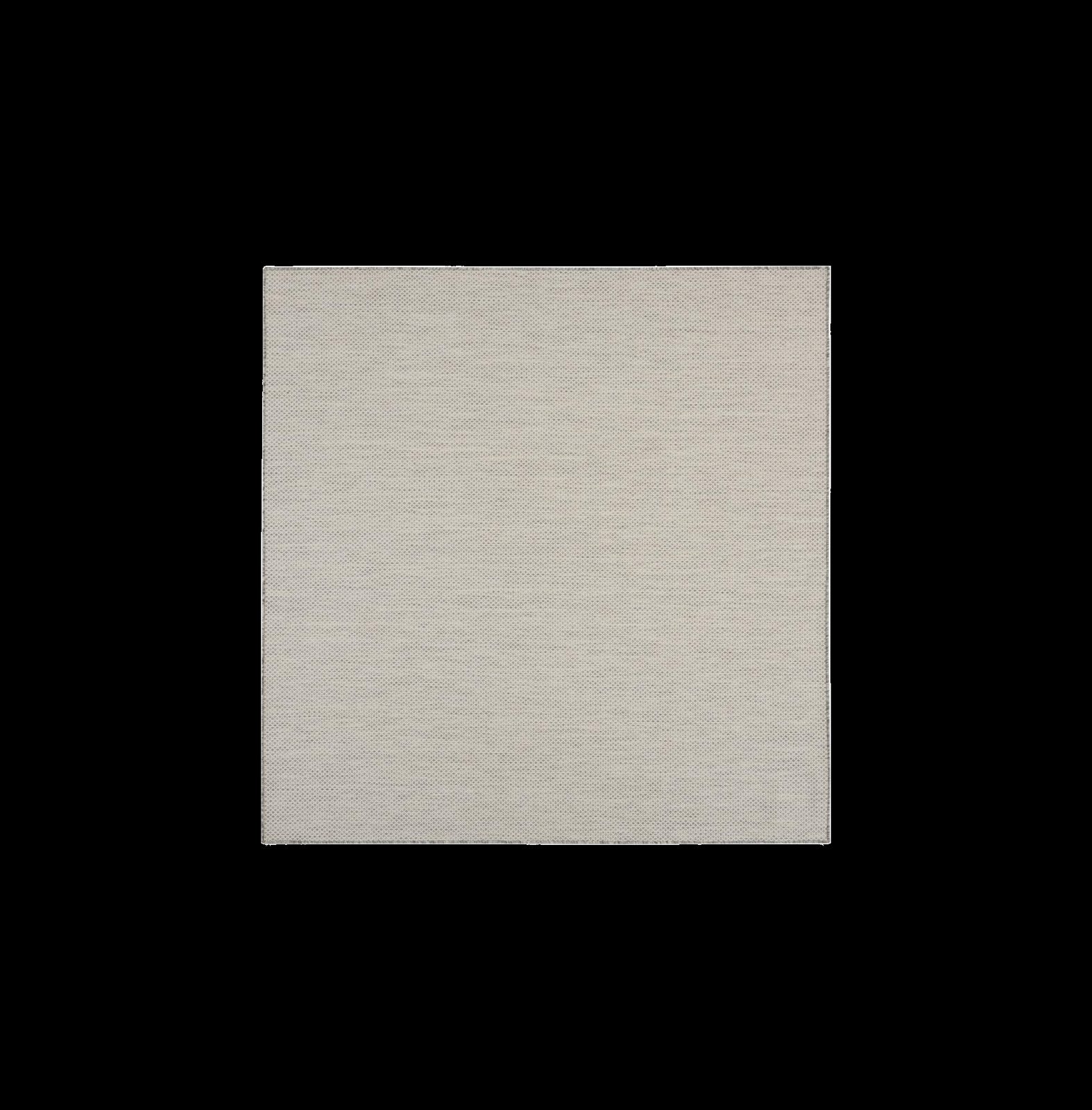 8′ Square Silver Geometric Power Loom Area Rug