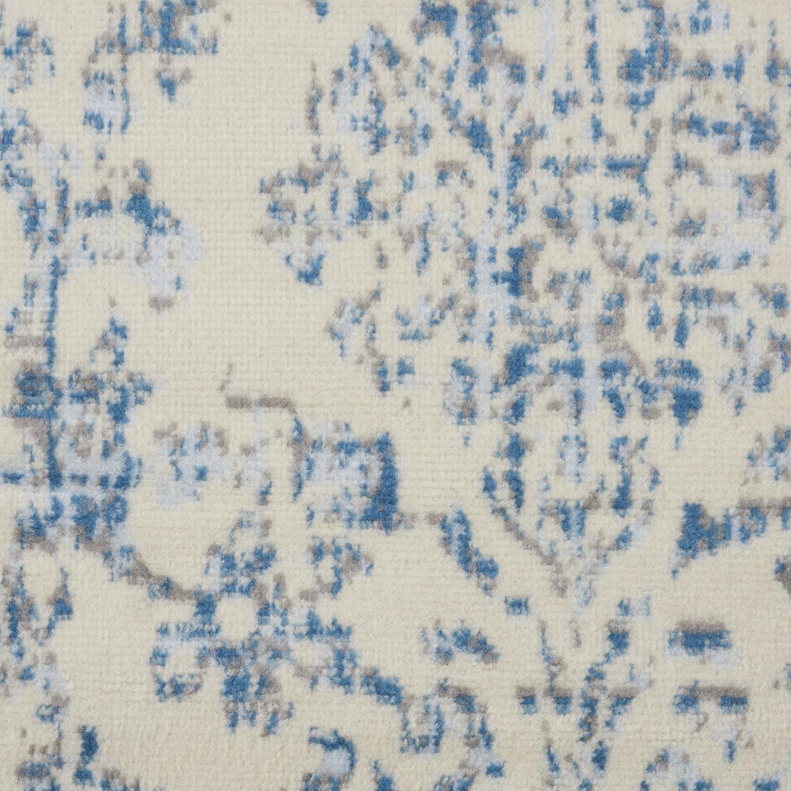 2′ X 4′ Ivory And Blue Damask Area Rug