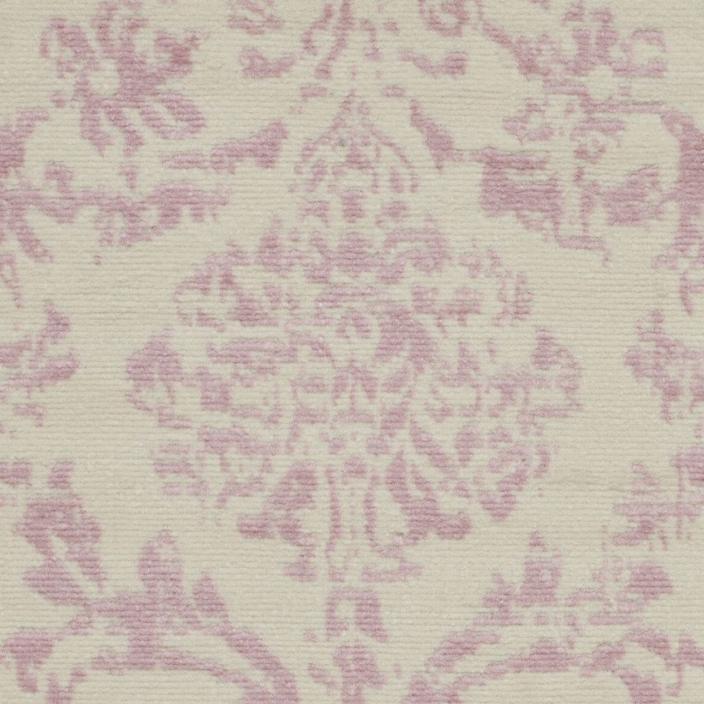 2′ X 4′ Ivory And Pink Damask Area Rug