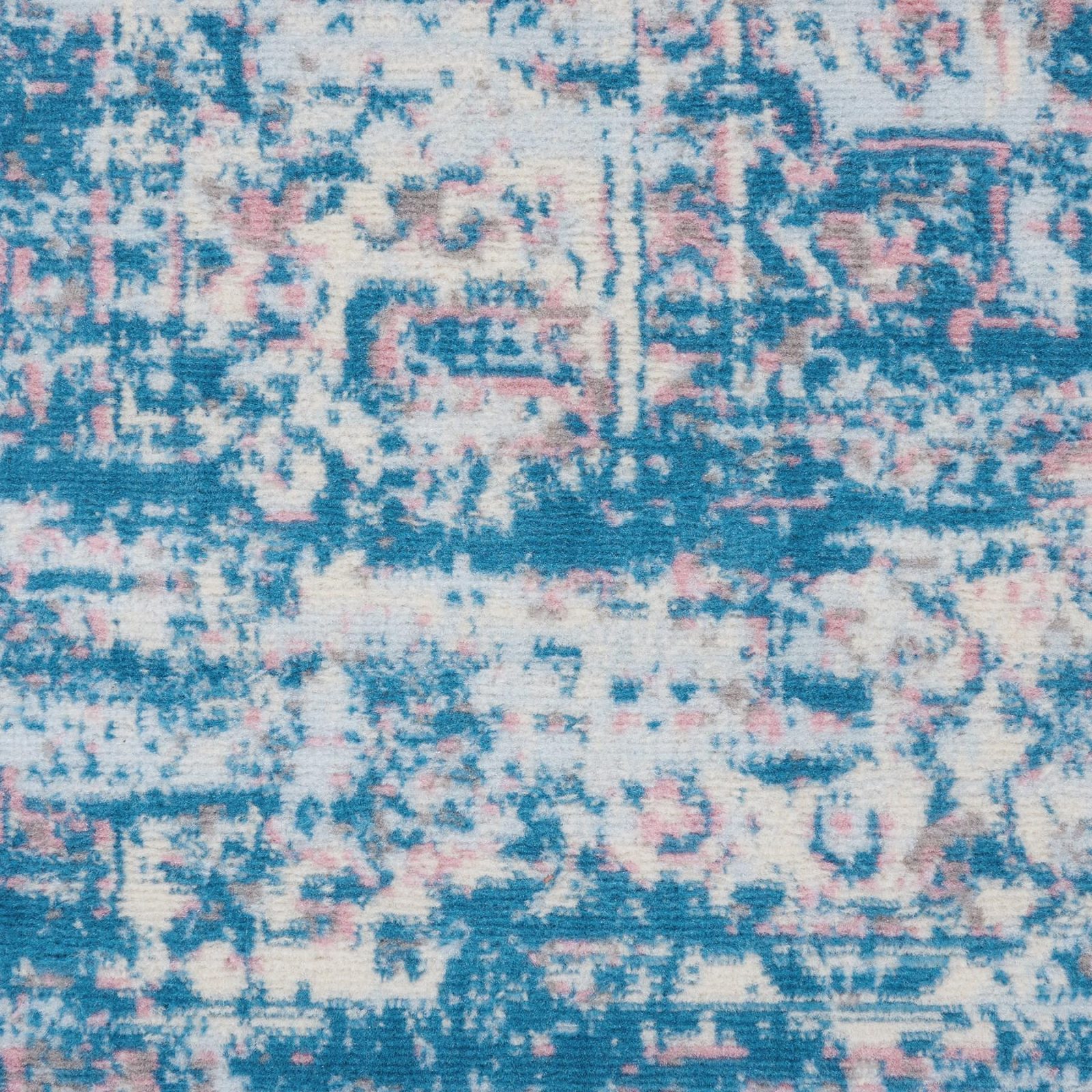 8′ X 10′ Blue Damask Power Loom Area Rug