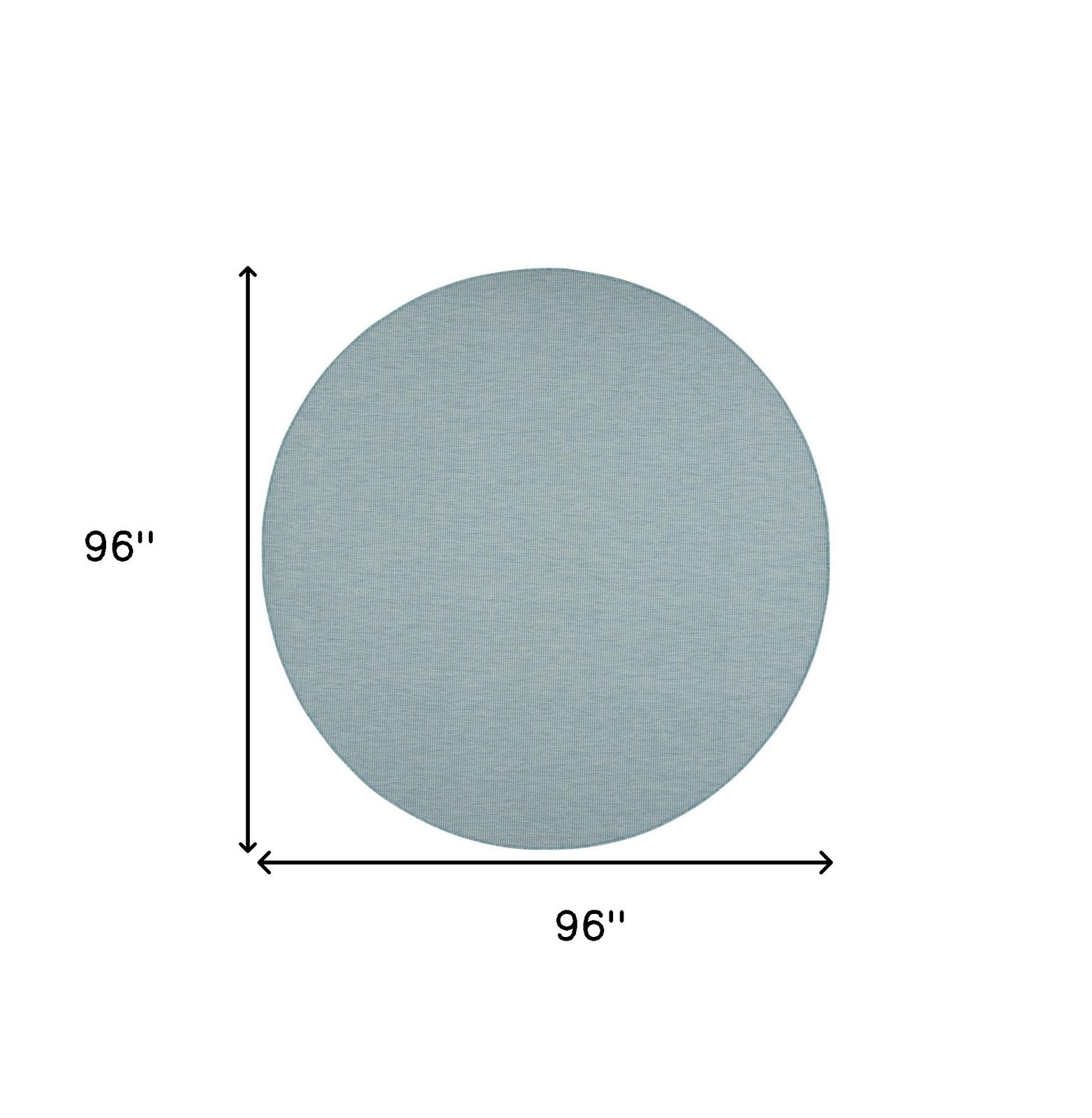 8′ Aqua Power Loom Round Rug