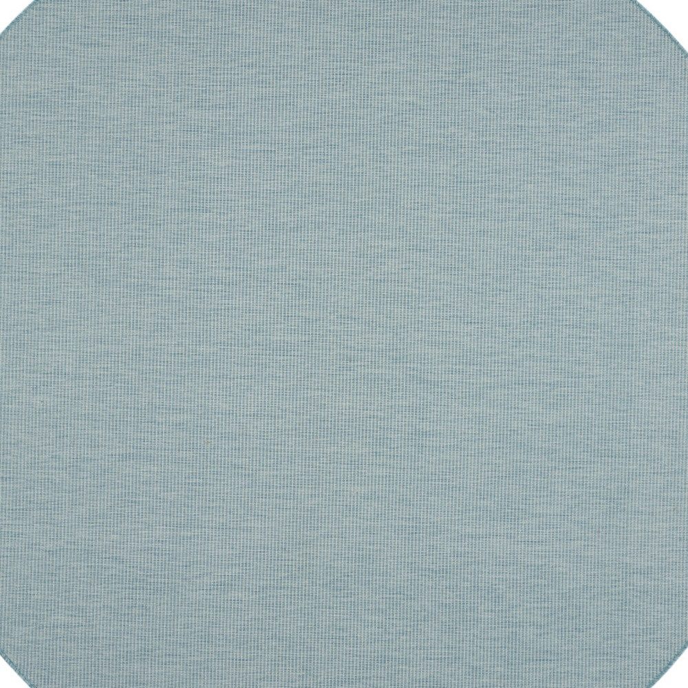 8′ Aqua Power Loom Round Rug