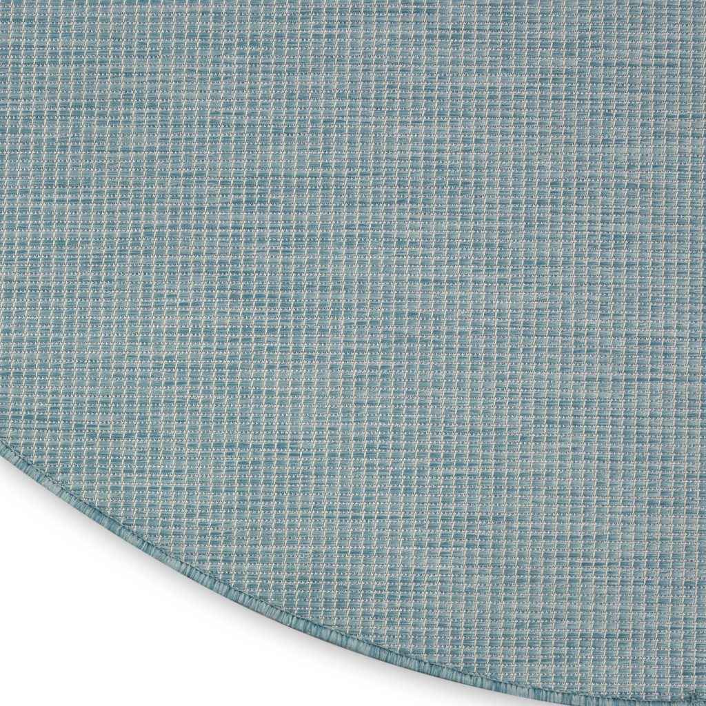 8′ Aqua Power Loom Round Rug
