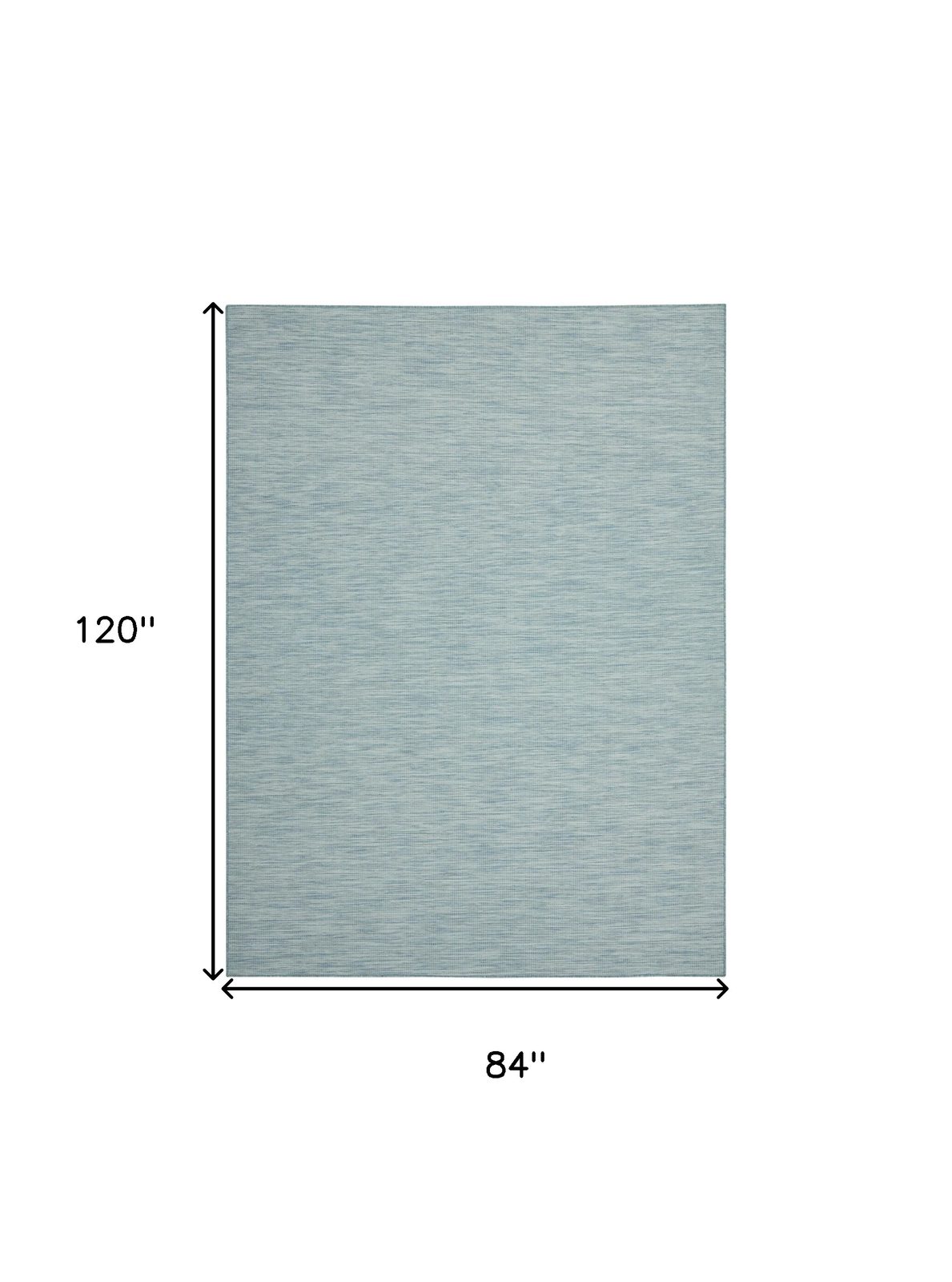 7′ X 10′ Aqua Indoor Outdoor Area Rug